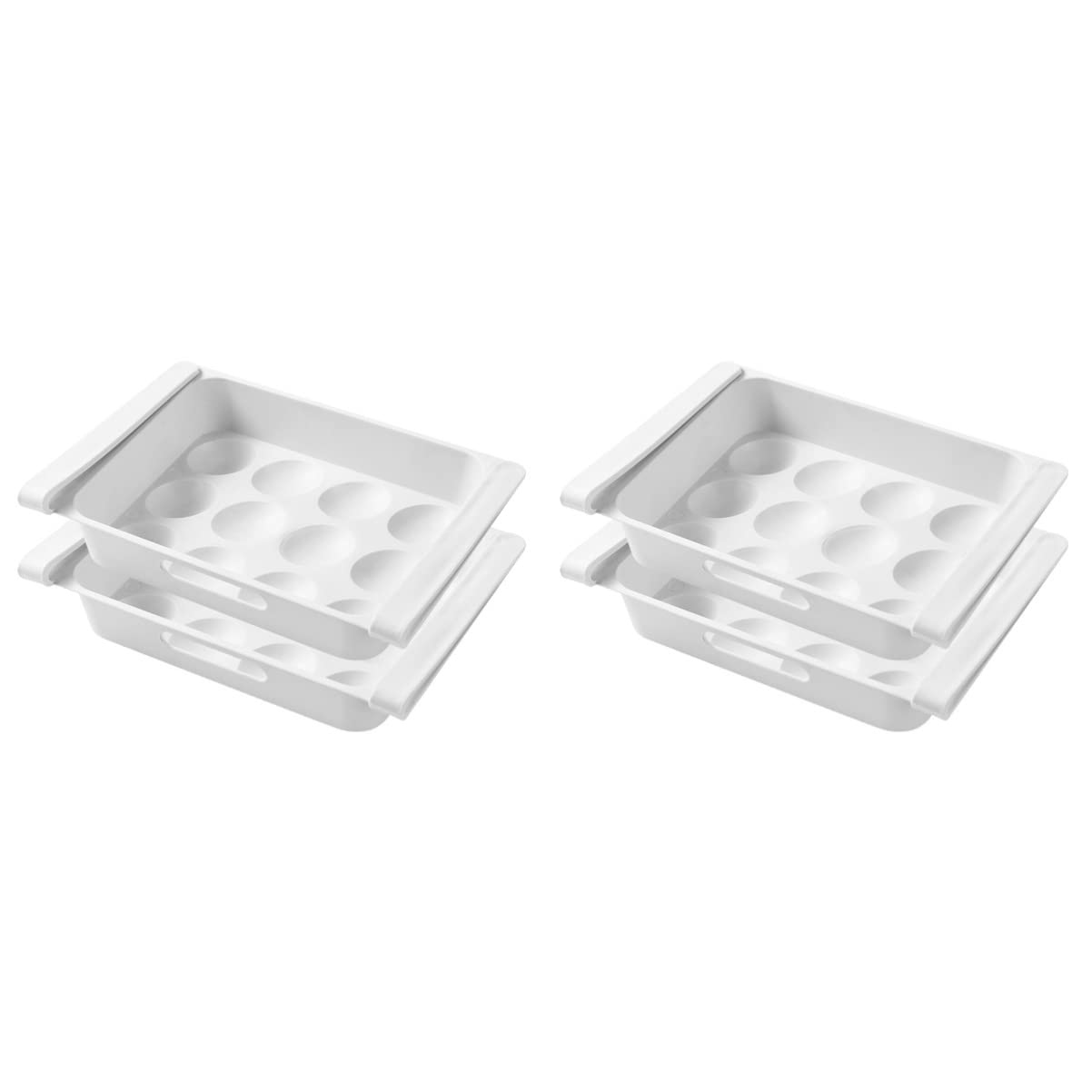 4 Piezas Caja De Almacenamiento del Refrigerador Cajas Organizadoras Cajones Huevo Bandeja De Almacenamiento