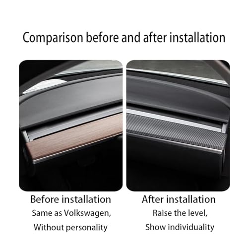Autocollant console Tesla Model 3 Y finition argent premium - 5