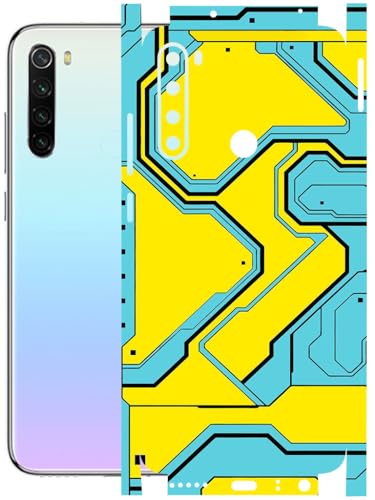 Image of AtOdds - Full Body Back Screen Guard Protector Film - Lamination Wrap Skin Sticker Compatible with REDMI Note 8 | Scratchproof Matte Finish (YellowLane)