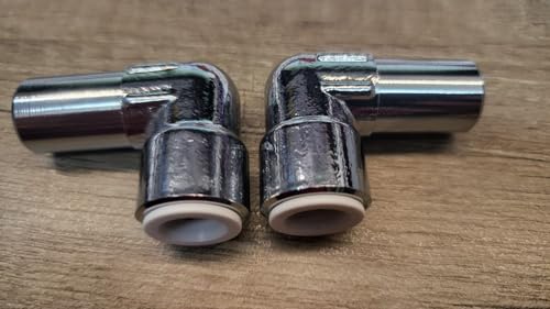 22.5 Team Controls Team Controls 15mm x 10mm Pushfit Radiator Valve Chrome Reducing Elbow Pair, Unbekannt - Image 2