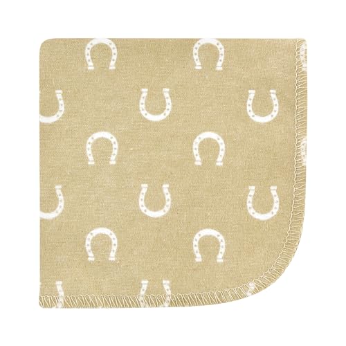 Image of Hudson Baby Unisex Baby Flannel Cotton Poly Washcloths, Cowboy 10 Pack, One Size