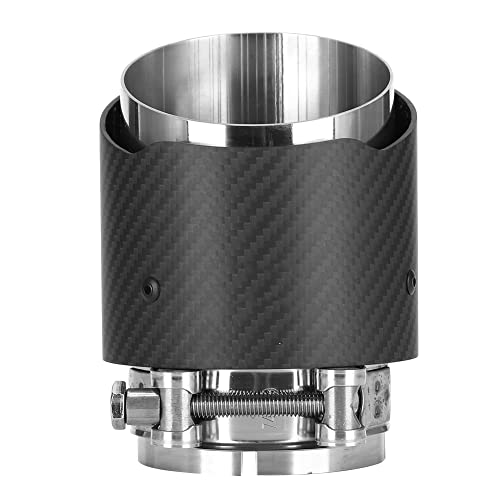 Terminale di scarico in fibra di carbonio con sezione rettangolare, ingresso da 80 mm e uscita da 101 mm, finitura opaca, compatibile con CX-5 e CX-4 per tubi di scarico da 76 mm