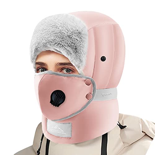 KIXS Winter-Trappermütze - Winter Outdoor warme Mütze zum Skifahren | Warme Wintermützen zum Klettern, Joggen, Radfahren, Skifahren, Skaten, Camping, Wandern und mehr Cover