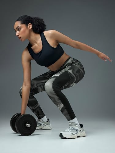 Image of TECHNOSPORT Women's Skinny Fit All Over Print Tights for Gym, Workout, Yoga & Sports