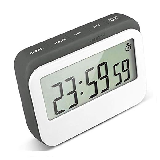 Digital Kitchen Timer 12/24 Hours Alarm Clock with Magnetic Back and Retractable Stand, Large LCD Display