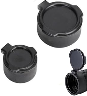 A&R Photo Tactical Flip Up Rifle Scope Lens Cap Cover Compatible with Vortex Copperhead 4-12x44 Dead-Hold BDC Riflescope CPH-412 Front Objective Cap and Rear Eyepiece Cap - A&R Photo, INC.