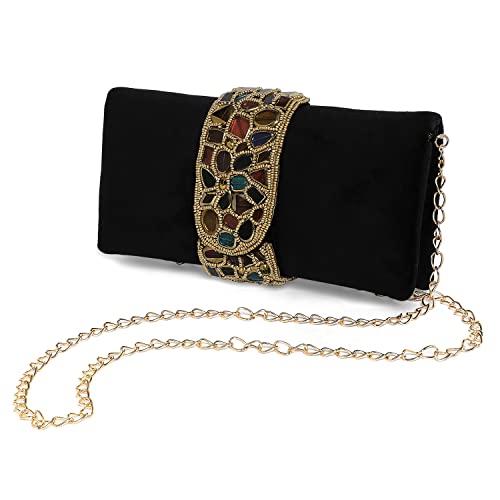 Image of Aheli Clutch Purses Gift for Women Handmade Evening Sling Handbag Stylish Bridal Fashion Bag