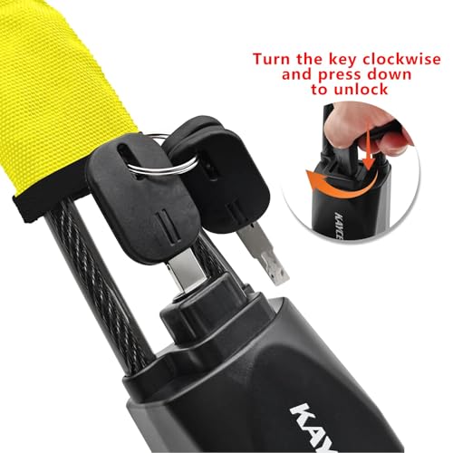 KAIRAY 2 Pack Car Steering Wheel Lock, Anti-Theft Device, Seat Belt Lock, Max 17 Inch Length, Small and Light-Weight, Multi-Functional, SUV, Fit Most Vehicle, Golf Cart Security, Black