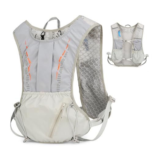 manhegari Mochila de hidratación | Mochila deportiva con tira reflectante - Mochila de hidratación impermeable con gran capacidad para correr, camping, ciclismo