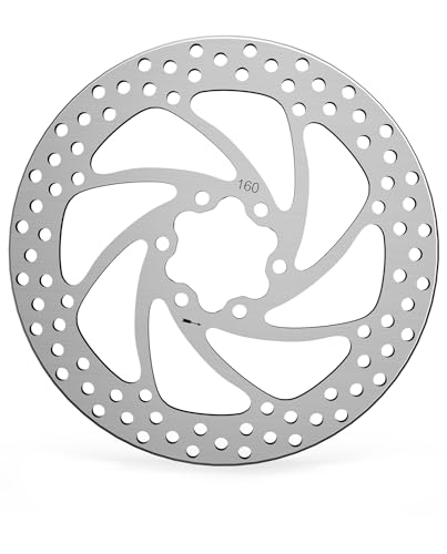 stio 160mm Scooter Brake Disc Rotor Pad 6 Holes Rounded compatible with KAABO Wolf Warrior 11+,Wolf Warrior 11 PRO+,Wolf Warrior GT Pro,Wolf King+,Wolf King GT Pro,Wolf King GT/GTR Brake Parts 1PC