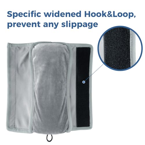 Image of COOLBEBE Seat Belt Pillow for Kids, Extra Soft Toddler Travel Pillow for Car Seat, Universal Carseat Strap Cushion Pads for Childs Baby People Adults, Grey