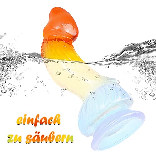 23 cm G-spot anale dildo met sterke zuignap voor handsfree spelen, flexibele levensechte dong-vogeldildo, prostaatstimulator speelgoed, seksspeelgoed voor mannen, monsterpenis - Afbeelding 4