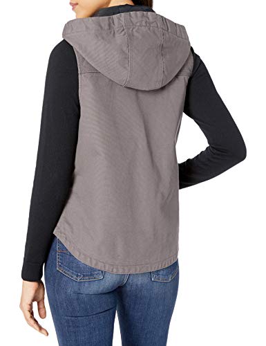 Carhartt Women's Washed Duck Hooded Vest, Taupe Gray, Large #TOP1