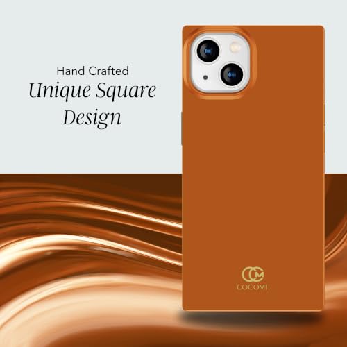 Image of COCOMII Rectangle for iPhone 15 Case, Glossy Cognac