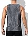 Arjen Kroos Men's Sequin Tank Top, Gold Glitter Rave Sleeve Shirts, Sparkly Disco Mens Vest, Silver L