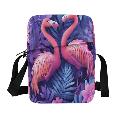 messenger bags for women Small Crossbody Bags For Women Women's Purse Adjustable Strap for Outdoor Daily Outdoor Daily- Pink Flamingos