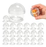 Capsule Vending Machine Bulk - 30 Pack of 1.1 Inch (28mm) Clear Empty Plastic Gumball Capsules for Prize, Party Favor, DIY Craft, Pinata & Easter Basket Stuffers