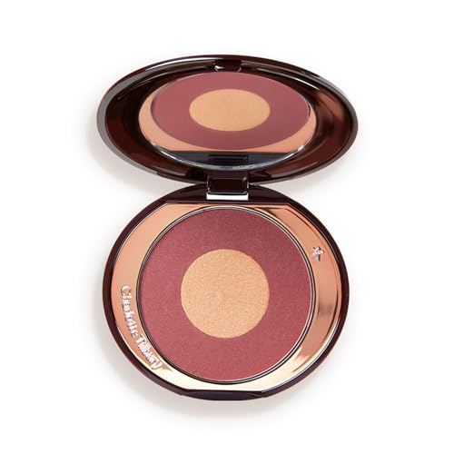 Image of Charlotte Tilbury Cheek to Chic Powder Blush - Two-Tone Cheek Makeup with a Radiant, Luminous Finish - Buildable Color that Smooths, Buffs & Blends for a Light Reflecting Glow