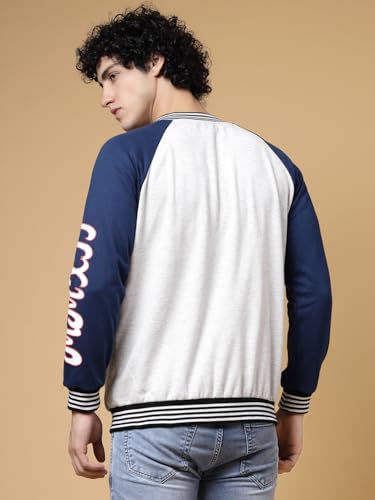 Image of Rigo Varsity Jacket for Men | Streetwear Varsity Jacket | Puff Print Varsity Jacket | Oversized Varsity Jacket for Men