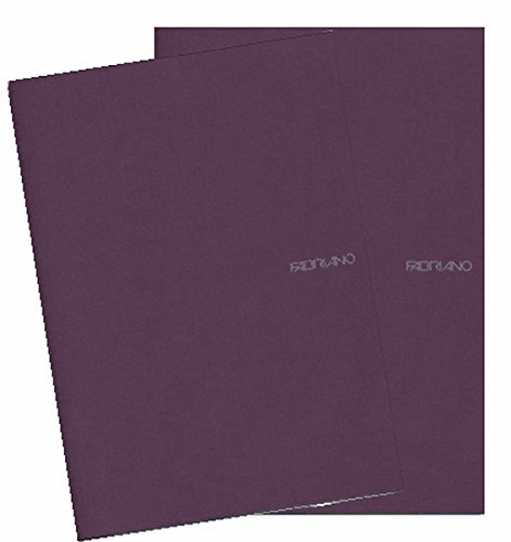 Fabriano Ecoqua A4 Staple Bound Lined Notebook Purple (Pack of 2), 80 Pages