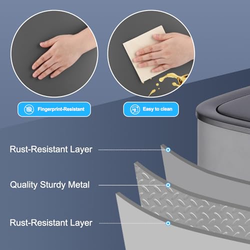Papelera automática touchless Fashionwu de 40 L miniatura 4