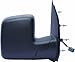 Fit System Passenger Side Mirror for Ford Econoline Van, Single Lens, Textured Black, Foldaway, Power