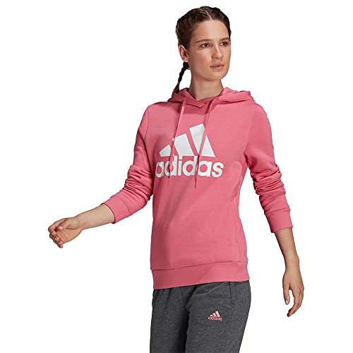 Adidas W Bl FL HD Felpa, Rose Tone/White, XXS