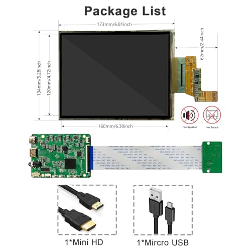 Image of wisecoco 7.8 inch Flexible Display Curved Bendable Screen FHD 1920 * 1440 AMOLED Display with HDMI Driver Board OLED Monitor Without Enclosure Kit for DIY Prototype Demo Compatible with All Systems