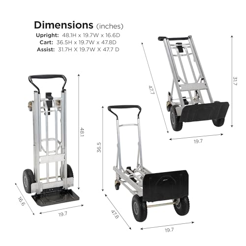 Image of COSCO 4-in-1 Folding Series Hand Truck with Flat-Free Wheels