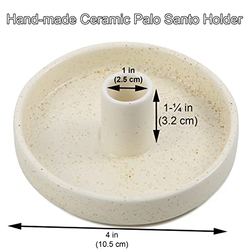 Palo Santo Holder, Ceramic Incense Burner For Palo Santo Wood Or Scented Incense Stick, Beige #TOP4