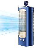 Oszillierender Tischventilator, persönlicher Klimaanlagenventilator, verstellbare 3 Geschwindigkeiten, wiederaufladbarer Schreibtischventilator, leiser Ventilator mit Griff für Zuhause, Schlafzimmer,