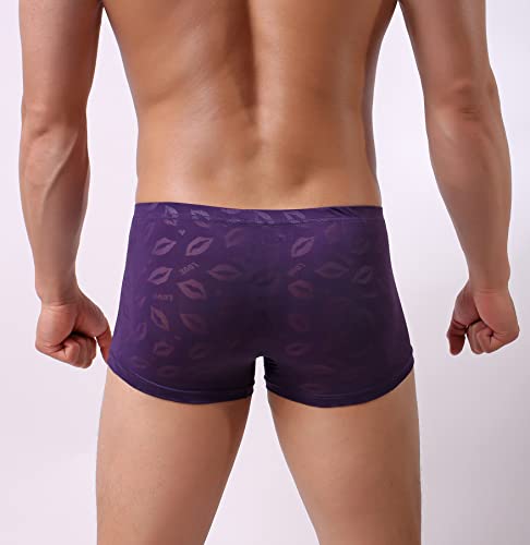 SEAUR Pouch Boxer Briefs for Men Breathable Ice Silk Underwear U Convex Shorts Low Rise Cooling Trunks2