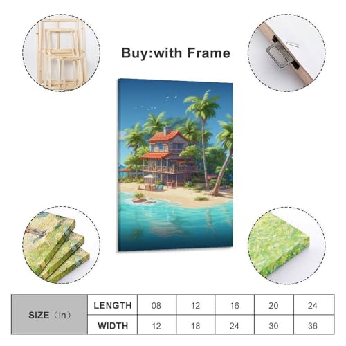 Toile baie de vacances déco murale pour illuminer votre couloir et votre chambre