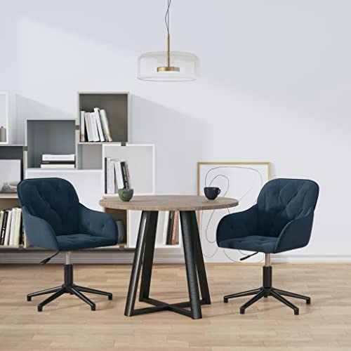 Xichuzi Sillas de Comedor giratorias 2 uds Terciopelo Azul, Sillas Cocina, Sillas Nordicas, Silla Salon, Sillas Sala De Espera, Mueble Salon - 3103376