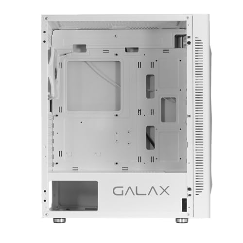 GALAX PC Case Revolution-06 (REV-06W) White Gaming Cabinet | Supports ATX, M-ATX, ITX | 4 RGB Cooling Fans | Hinged Magnetic Tempered Glass Door |... - Image 6