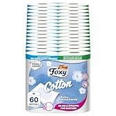 Foxy Cotton | Carta Igienica 5 Veli | 60 Rotoli, 115 Strappi per Rotolo, Fogli Extra Large, con Vere Fibre di Cotone | Certificazione FSC, 100% Energia Elettrica Rinnovabile, Confezione Riciclabile