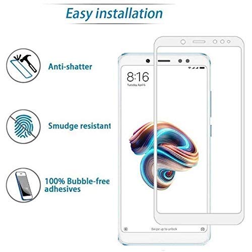Image of VZZR? Premium Tempered Glass for Redmi Note 5 Pro Screen Protector [11D] - Full HD, Full Glue, Shatterproof, Anti Scratch Screen Guard For Redmi Note 5 Pro (White Edition)