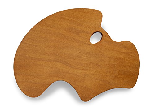 New Wave Expressionist Confidant Hand Held Wood Artist Palette | Natural Stain, Held in Left Hand, Wooden Paint Palette, Artist Palette, Painting Palette, Oil Paint Palette, Wood Paint Pallet