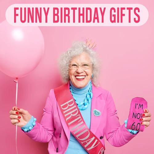 Image of 60th Birthday Cotton Socks, Unique Presents for Women in Their 60s, Birthday Gifts for Her, Easter Basket Stuffers for Best Friends and Sisters, Friendship Gifts for Women