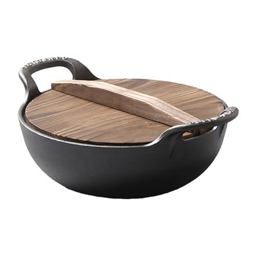 Wok de hierro fundido antiadherente 32 cm Pssopp miniatura 2