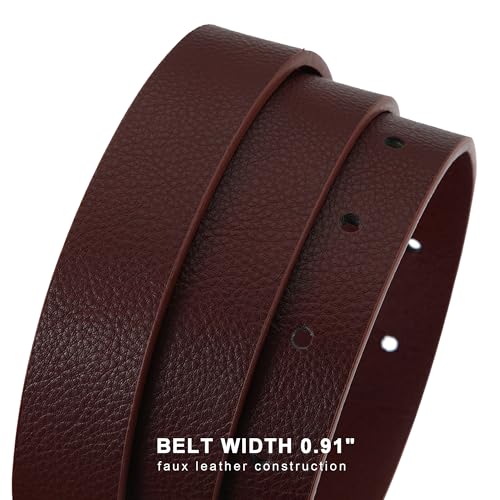 Earnda Skinny Belt for Women Jeans Ladies Thin Waist Belts for Dresses with Faux Leather Covered Buckle4