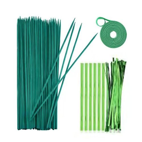 Estacas de soporte para plantas, soporte para pimientos trepadores, soporte para plantas con lazos y cinta, para manualidades, escalada, pothos, orquídeas, verduras, pimientos, tomates, jardín, casa y