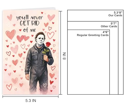 Funny Halloween Love Card, Spooky Horror Romance Halloween Card for Her Him - image 3