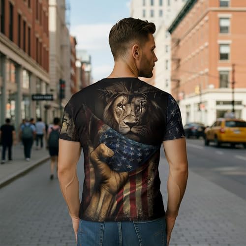 Faith Over Fear Shirt, Christian Shirt for Men, Religious Shirts for Men, Bible Verse Tee, Cross Shirts3