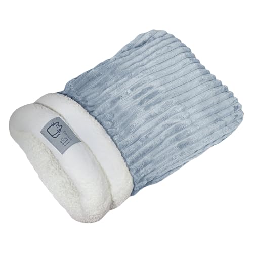 champracer Schlafsack für Katzen Katzenschlafsack Kuschelhöhle Katze Warm Katzenbett Katzensack Gifts for Small Cats and Dogs (Grau,M)