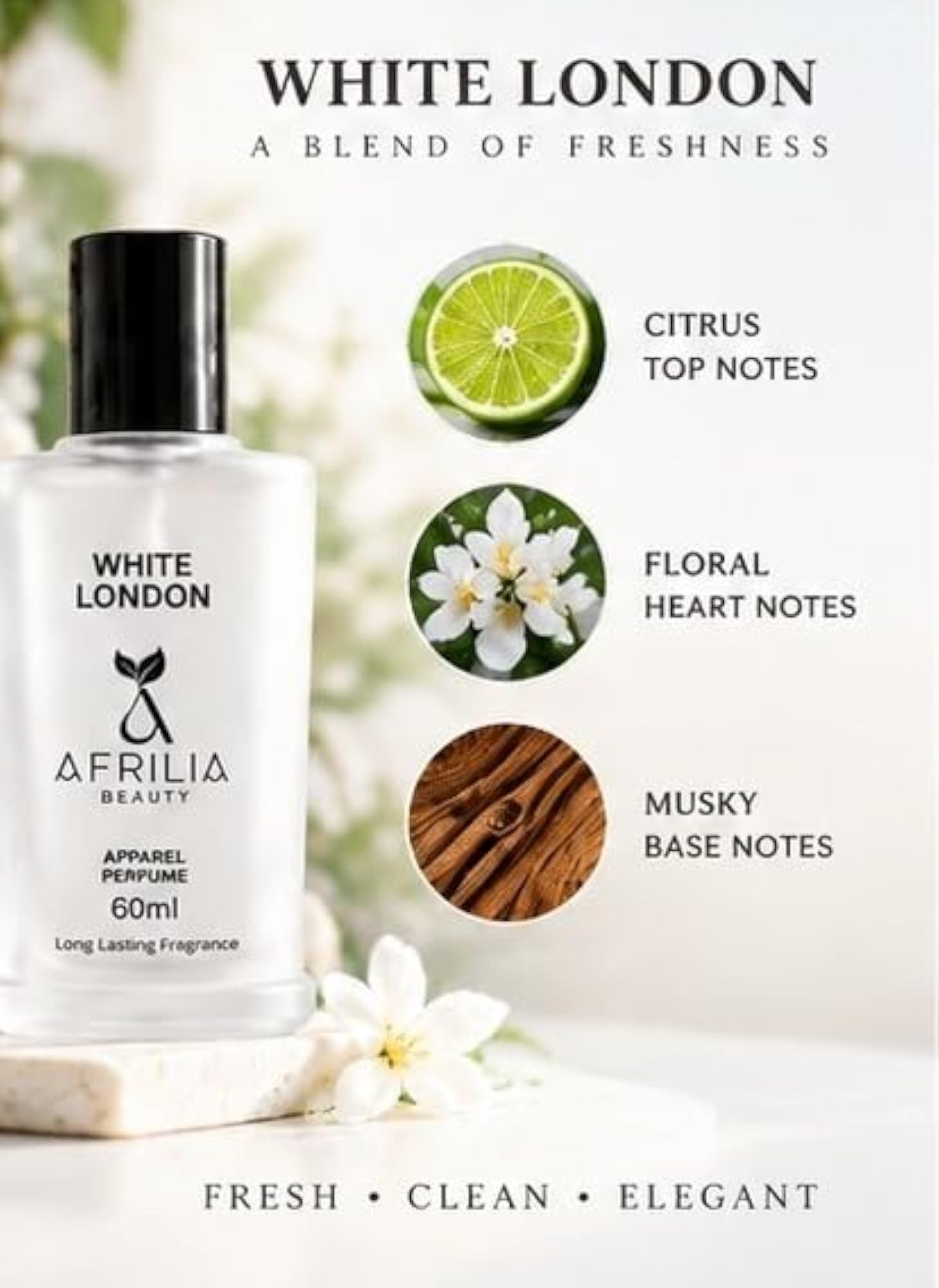 White London Eau De Parfum, 60ml for Daily Wear