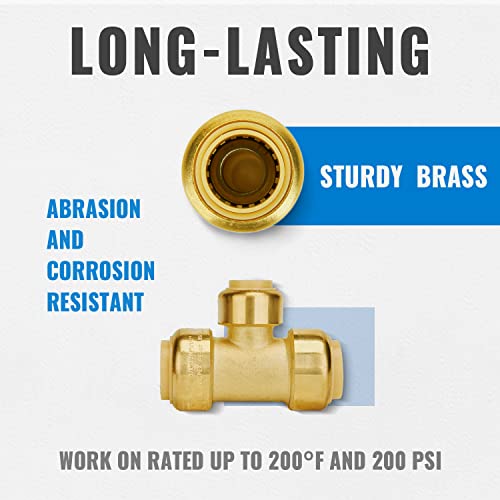 image for SUNGATOR 3/4 Inch x 3/4 Inch x 1/2 Inch Reducing Tee, No Lead Brass Pu
