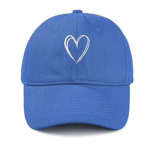 Image of American Trends Womens Baseball Caps Cute Heart Dad Hat, Adjustable Cotton Unisex Cap for Workout, Golf & Everyday Wear