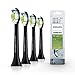 Philips Sonicare HX6064/33 Testine DiamondClean Standard per una Pulizia Efficace, 4 Pezzi, Nero