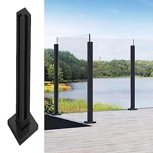 Poteau de garde-corps en verre pour sécuriser une terrasse de 105 cm